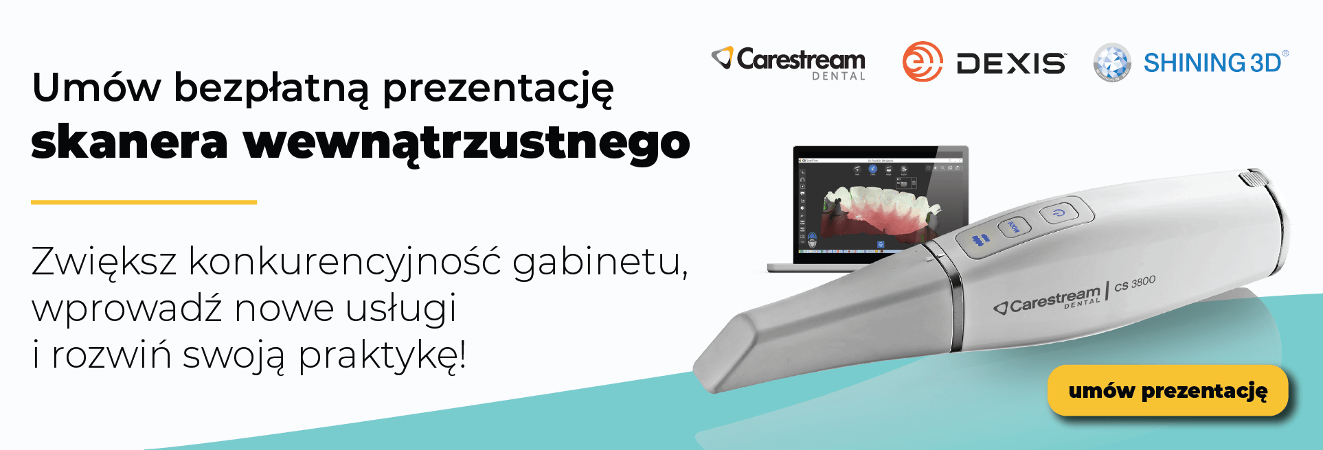 Umów bezpłatną prezentację skanerów Carestream i Shining 3D