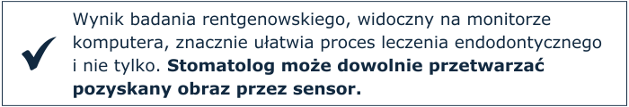 Wynik badania rentgenowskiego, widoczny na monitorze komputera