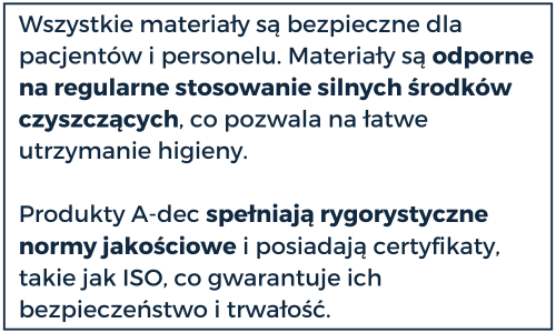 materiały bezpieczne dla pacjentów i personelu