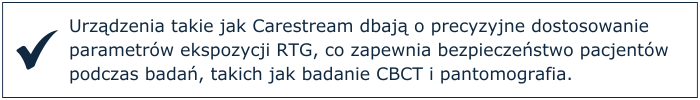 precyzyjne dostosowanie parametrów ekspozycji RTG